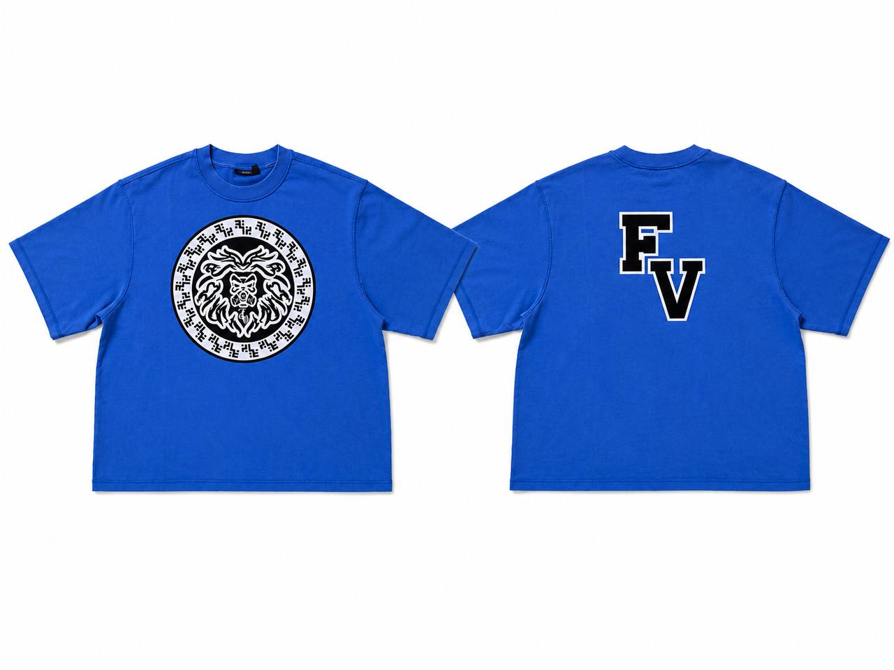 Royal Blue GMA(Gas Mane Attraction) t-shirt Embroidery patch’s front and back